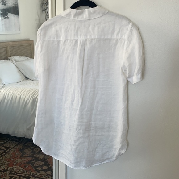 Theory linen white shirt Hekanina size small /P - Picture 4 of 4